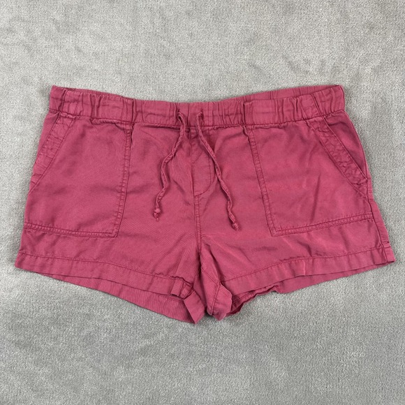 Gap Large Pink Lyocell Utility Shorts Elastic Waist Drawstring Casual Summer — photo 2